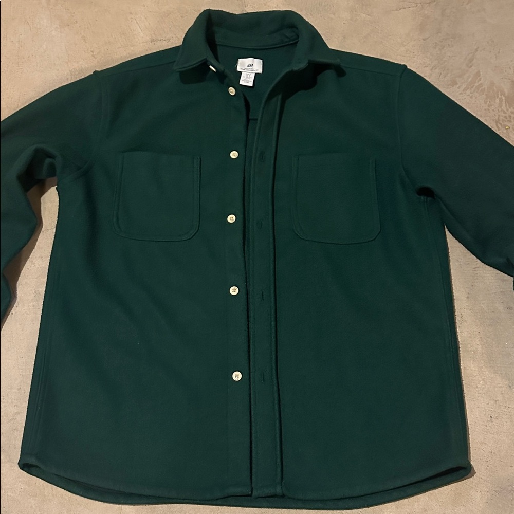 Dark Green Button-Up Shirt/Jacket from H&M - Picture 6 of 10